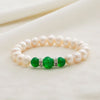 Natural Pearl Bracelet Charms Red Green Purple Brown Agate Bracelet Women's Bracelet