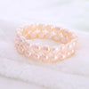 Natural Pearl Bracelet, White, Purple, Pink Pearl, 9-10mm Double Row Pearl, Lady'S Hand Chain Holid Gift