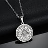 SPARK Retro Stainless Steel Heptagram Solomon Talisman Necklace For Men Women Gold Coin Totem Amulet Pendant Necklace Party