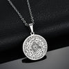 SPARK Retro Stainless Steel Heptagram Solomon Talisman Necklace For Men Women Gold Coin Totem Amulet Pendant Necklace Party