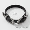 SRCOI Harajuku Punk Leather Belt Neckband Necklace Exaggerated Sexy Metal O-ring Buckle Collar Choker With Heart Charms Pendant