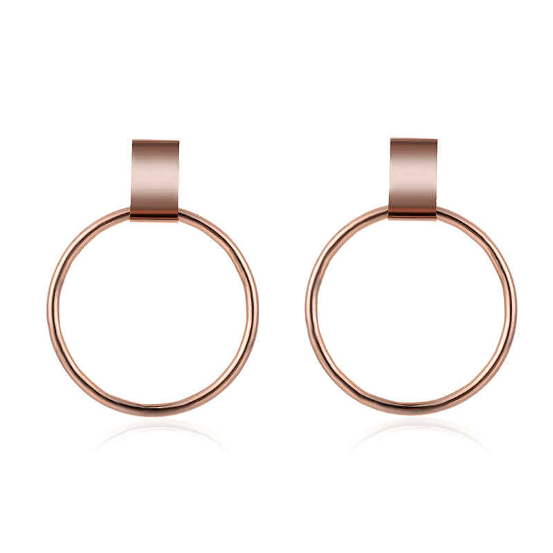 Boucle d'oreille Punk Round Earrings for Women Big Circle Drop Dangle Earring Circle Pendant Women Statement Jewelry