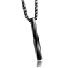 SUMENG 2021 Black Rectangle Pendant Necklace Men Trendy Simple Stainless Steel Chain Men Necklace Jewelry Gift