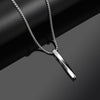SUMENG 2021 Black Rectangle Pendant Necklace Men Trendy Simple Stainless Steel Chain Men Necklace Jewelry Gift