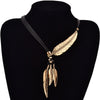 SUMENG Bohemian women girl Alloy Feather Antique Vintage Time Necklace Sweater Chain Pendant Jewelry Gifts
