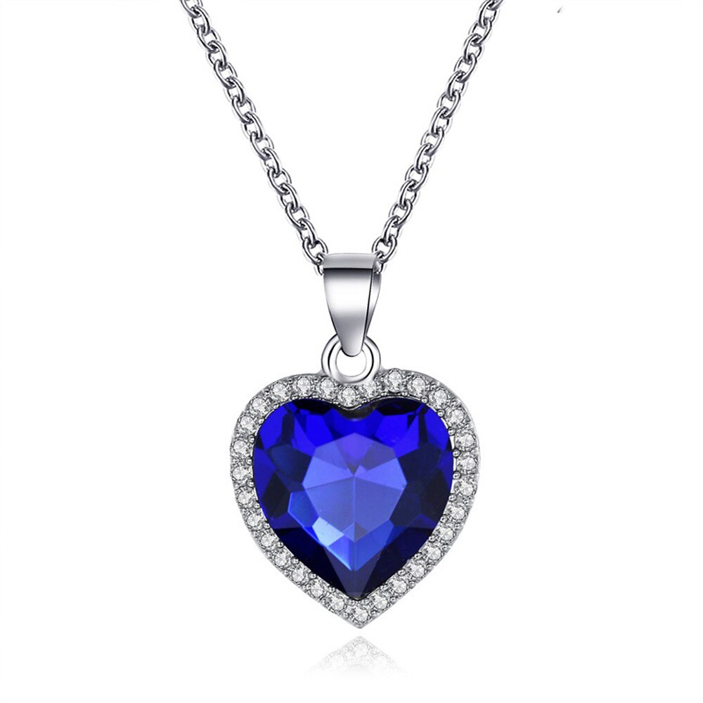 SUMENG-collar con colgante de corazón de Titanic de OCéANO AZUL para hombre y mujer, regalo de joyería, 2021