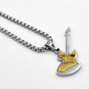 SUNNERLEES Jewelry Stainless Steel Guitar Pendant Necklace Silver Color Gold Plated Link Chain For Men Women Gift SP108
