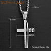 SUNNERLEES Jewelry Stainless Steel Jesus Christ Cross Pendant Necklace Silver Color Gold Plated Link Chain Men Women Gift SP241