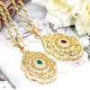 SUNSPICE-MS Morocco Caftan Pendant Necklace for Women Gold Color Ethnic Wedding Jewelry Metal Arabesque DuBai Bijoux