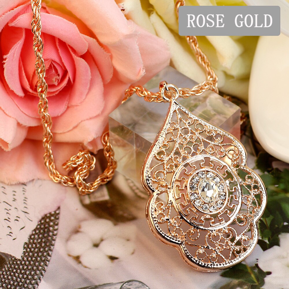 SUNSPICE-MS Morocco Caftan Pendant Necklace for Women Gold Color Ethnic Wedding Jewelry Metal Arabesque DuBai Bijoux