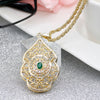 SUNSPICE-MS Morocco Caftan Pendant Necklace for Women Gold Color Ethnic Wedding Jewelry Metal Arabesque DuBai Bijoux
