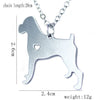 stainless steel boxer dog necklace original cute animal necklace pendant fashion simple jewelry necklace