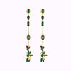 SWA 1:1 2021  Jewelry Sets Charm Bamboo Hollow Green Leaf Crystal Pendant Necklace Women's Gift Necklaces