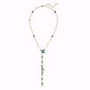 SWA 1:1 2021  Jewelry Sets Charm Bamboo Hollow Green Leaf Crystal Pendant Necklace Women's Gift Necklaces