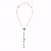 SWA 1:1 2021  Jewelry Sets Charm Bamboo Hollow Green Leaf Crystal Pendant Necklace Women's Gift Necklaces