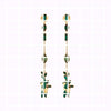 SWA 1:1 2021  Jewelry Sets Charm Bamboo Hollow Green Leaf Crystal Pendant Necklace Women's Gift Necklaces