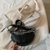SWDF Silver Chain Design PU Leather Crossbody Bags For Women 2022 White Shoulder Messenger Handbags Small Chest Bag Travel