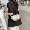 SWDF Silver Chain Design PU Leather Crossbody Bags For Women 2022 White Shoulder Messenger Handbags Small Chest Bag Travel