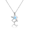 Sagittarius Necklace with Silver Color Zodiac Sigittarius Sign Glow in The Dark Pendant Necklace for Women Gift Jewelry