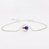 Sagittarius stones natural Lapis Lazuli charm Bracelets 925 sterling silver Circles red agate gift fine Jewelry women #A033B