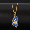 Saint Vincent Antigua Grenada Cameroon Saint Lucia Map Pendant Necklace For Women Men National Flag Item Ethnic Jewelry Gifts