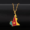 Saint Vincent Antigua Grenada Cameroon Saint Lucia Map Pendant Necklace For Women Men National Flag Item Ethnic Jewelry Gifts