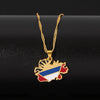 Saint Vincent Antigua Grenada Cameroon Saint Lucia Map Pendant Necklace For Women Men National Flag Item Ethnic Jewelry Gifts