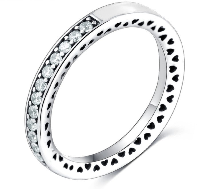 Sale 925 SILVER Mystic Rainbow Color enamel Rings For Women Crystal from Swarovski Wedding Party Engagement Love Ring