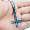 Adjustable Stainless Steel Necklaces For Men Women Inverted Cross Titanium Steel Necklace Gift Punk Necklaces Pendant 1PC