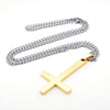 Adjustable Stainless Steel Necklaces For Men Women Inverted Cross Titanium Steel Necklace Gift Punk Necklaces Pendant 1PC