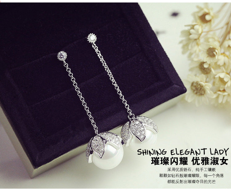 Sale Fashion jewelry 925 Sterling silver Needle name Earrings Female Crystal from Swarovski Woman Christmas gift