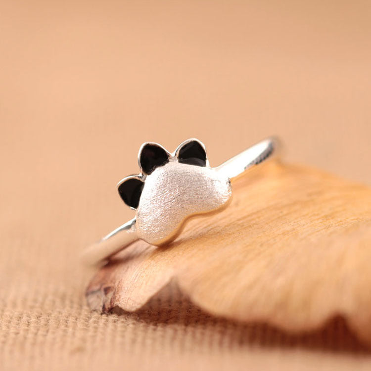 Sale In Europe And The Designer Ring S925 Pure Silver Ring Female Cat Claw Quit Open End Ring The Accessories Wholesale