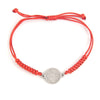 San Benito Women Men Rope Cord Adjustable Bracelet The Saint Benedict Medal pendant Stainless steel black red color