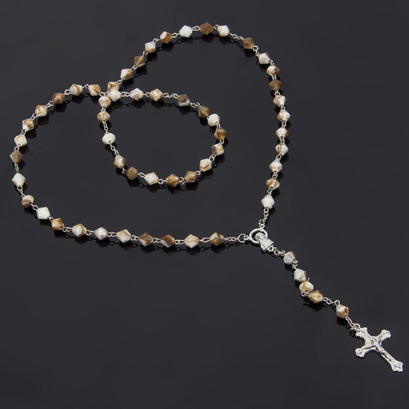 San Martin Catholic Rosary Necklace Tiger Eye Bead Popular In  Metal Jewelry Gift