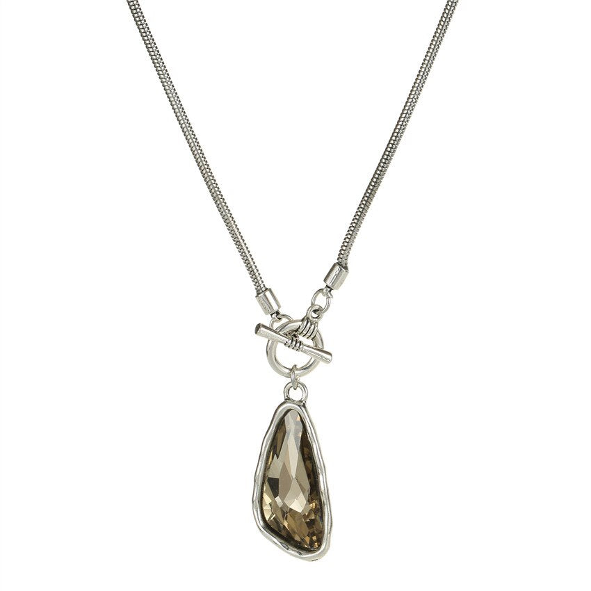 Sandrine 2021 Jewelry Vintage Retro Irregular Crystal Charm Necklace Pendant Valentine's Day Gift Friends