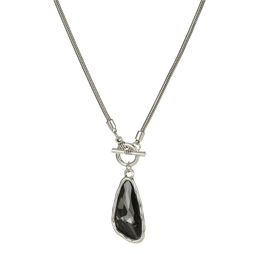 Sandrine 2021 Jewelry Vintage Retro Irregular Crystal Charm Necklace Pendant Valentine's Day Gift Friends