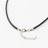 Sandrine Vintage Retro 3mm Leather Short Collar Choker Necklace For Women Handmade DIY Beads Retro Vintage Charms Necklace Gift