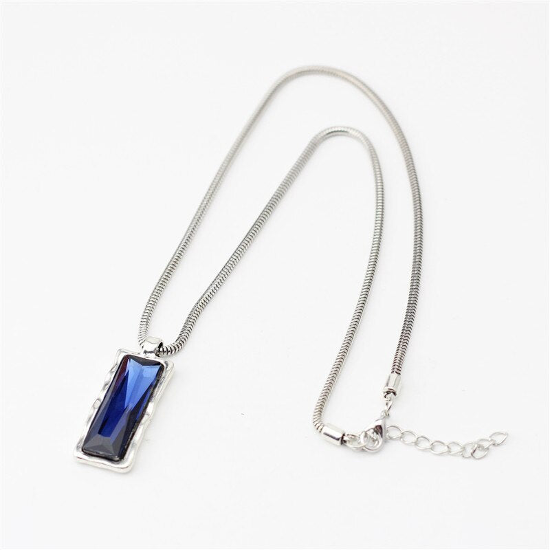 Sandrine  Brand Snake Chain Square Crystal Short Necklace For Women Female Jewelry Necklace Christmas Gift