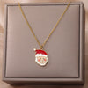 Santa Claus Pendant Necklace for Women Men in Stainless Steel Long Chains Necklaces Wedding Christmas Jewerly Gift collares