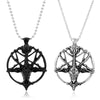 Satan Goat Inverted Pentagram Pendant Necklace Downward-pointing Pentacle Baphomet Mendez Devil Lucifer Satanic Jewelry