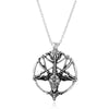 Satan Goat Inverted Pentagram Pendant Necklace Downward-pointing Pentacle Baphomet Mendez Devil Lucifer Satanic Jewelry