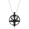 Satan Goat Inverted Pentagram Pendant Necklace Downward-pointing Pentacle Baphomet Mendez Devil Lucifer Satanic Jewelry