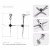 925 Silver Cross Earrings Trendy Romantic Silver Stud Gothic Style Skull Earrings Dropshipping Wholesales