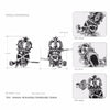 925 Silver Crown Skull Earrings Punk Style for Party Stud Earrings Creative Present Dropshipping