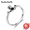 Cute Skull Silver Romantic Silver Rings 925 Sterling Silver HipHop Rings Gift Party Trendy Style Dropshipping