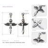 Demon Stud Earrings 925 Silver Angel Wings Earrings Accessories Punk Style Earrings Dropshipping Wholesales