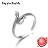 Silver Snake Rings 925 Sterling Silver Unisex For Gift Casual Rings Trendy Resizable Style Dropshipping
