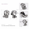 Trendy Co Stud Earrings 925 Silver Skull Earrings Punk Style for Party Creative Present Dropshipping