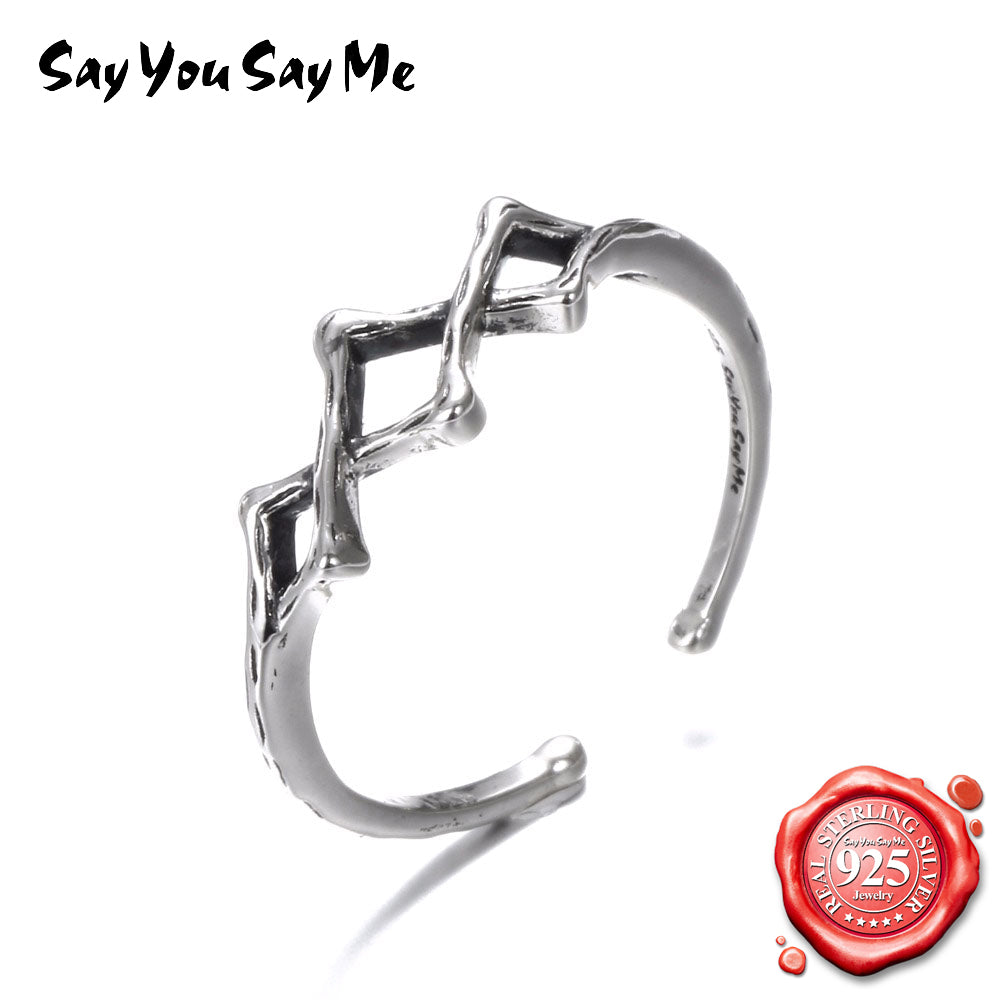 Trinity Silver Rings 925 Sterling Silver Gift Party Elegant Rings Trendy Adjustable Style Dropshipping