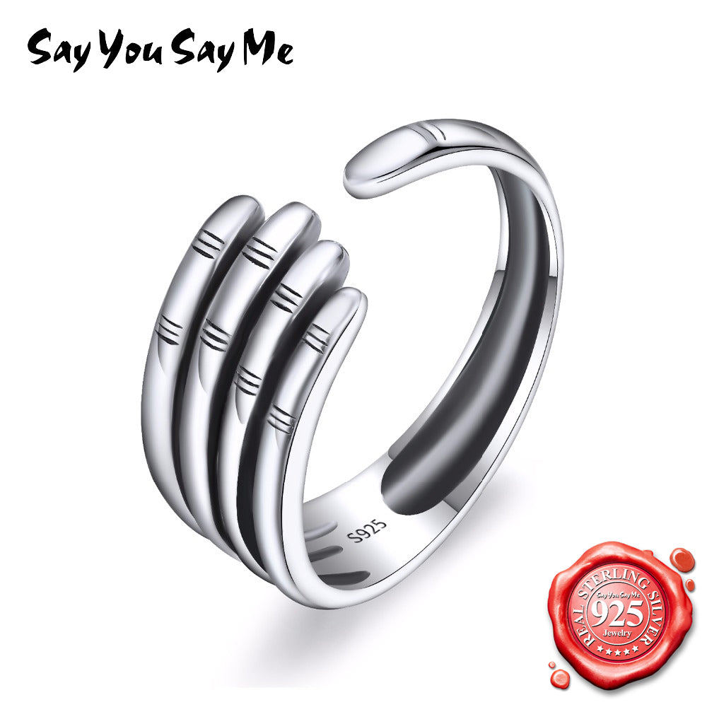 Trinity Sterling Silver Finger Rings 925 silver Gift Party Creative Rings Resizable Unisex Style Dropshipping